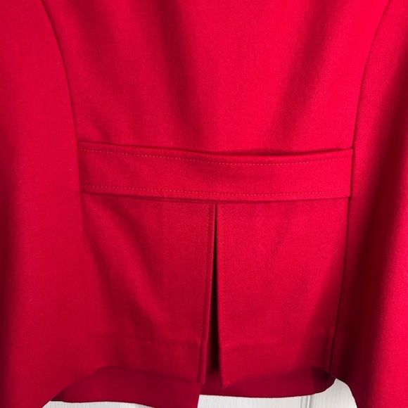 😍LOFT NWT Red Pea Coat with Double Breasted Style and Prominent Collar - Picture 6 of 16